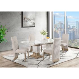 STACEYBEIGE/NATURAL DINING TABLE SET