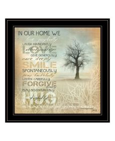 "In Our Home" by Marla Rae, Ready to Hang Framed Print, Black Frame