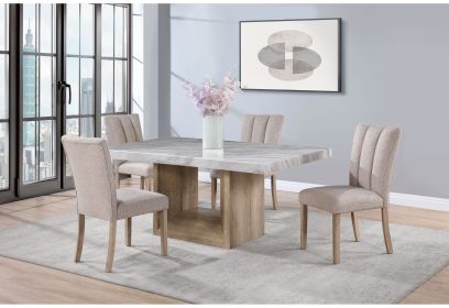SHEENA 5PC DINING TABLE SET NATURAL