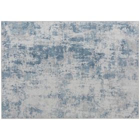 HOMCOM Area Rug 5x7, Machine Washable Rug, Non-Slip Modern Abstract Floor Carpet for Living Room, Bedroom, Dining Room, Blue